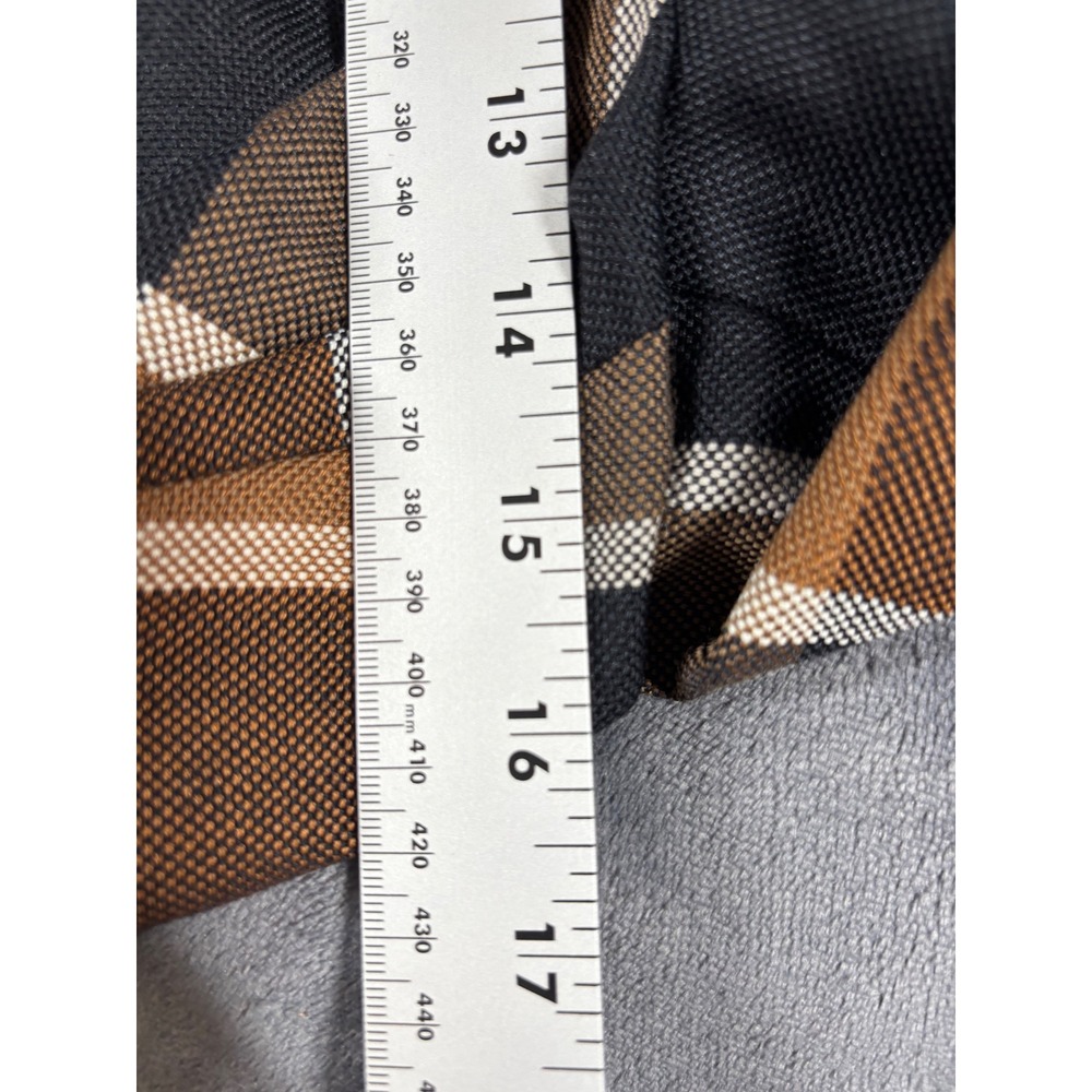 STAUD Brown Black Plaid Wide Leg Wool Blend Pleated High Rise Trousers Pants - Picture 7 of 15